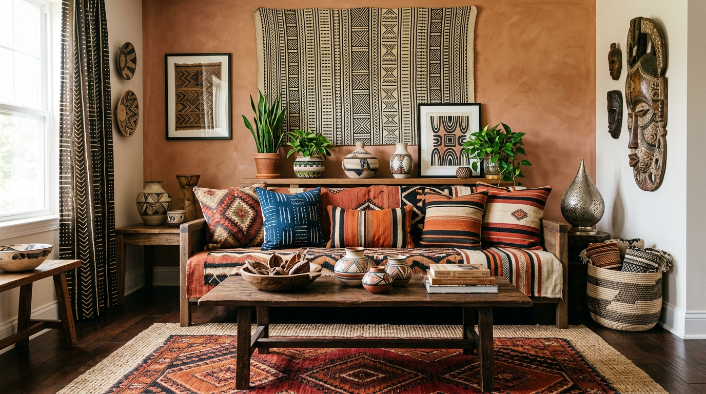 Introduce leather for a grounded, durable texture